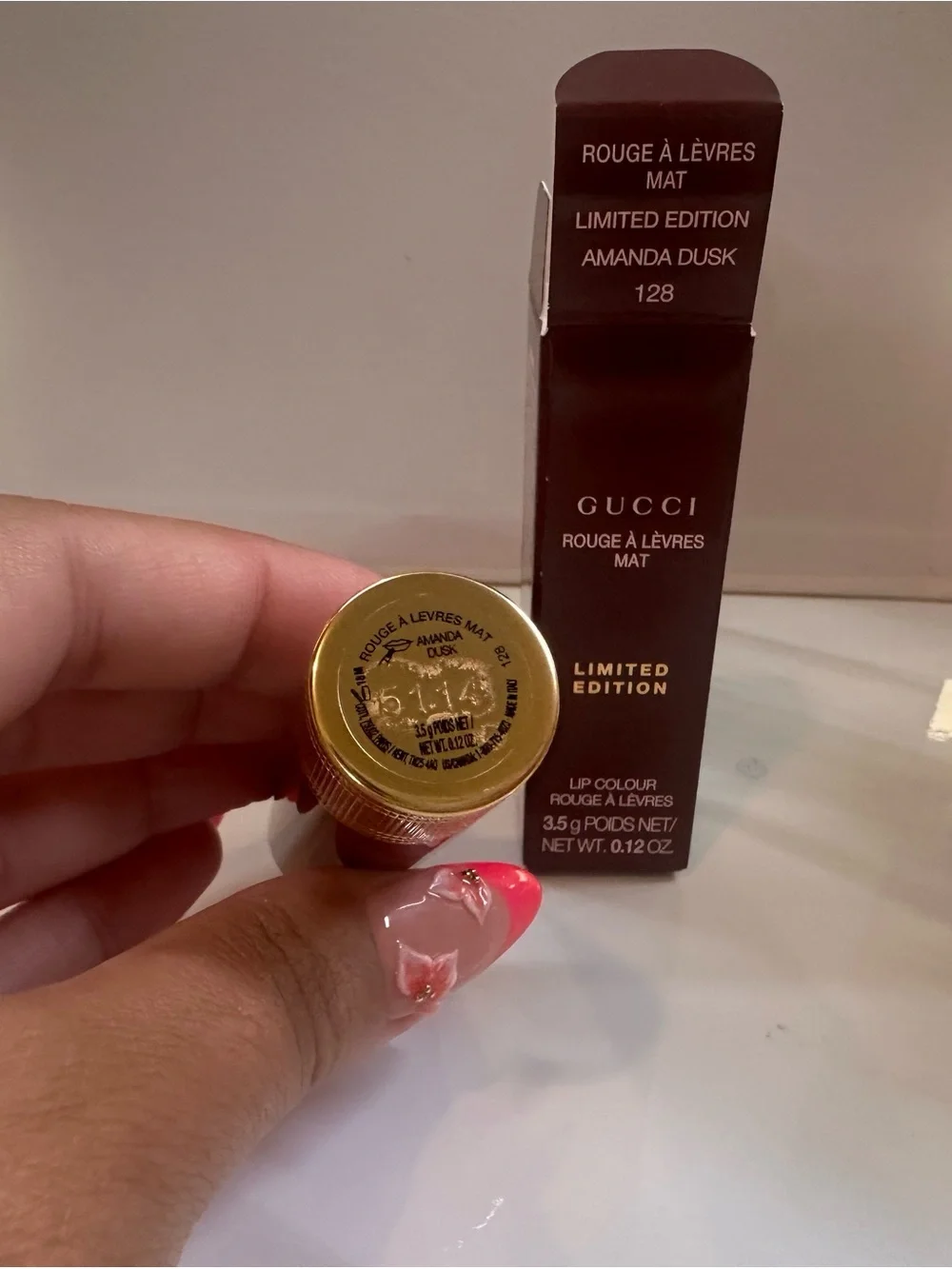 Gucci Rouge à Lèvres Mat Lipstick 128 Amanda Dask Limited Edition NIB